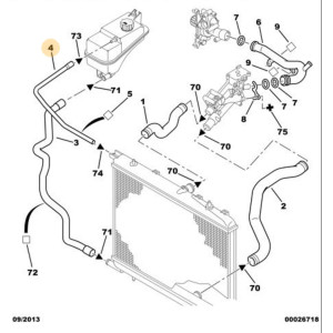 TUYAU DEGAZAGE RADIATEUR Citroën XSARA II - 1307SZ