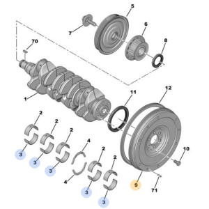 VOLANT MOTEUR NE Citroën BERLINGO VP (M59), BERLINGO VU (M59) - 0532N0