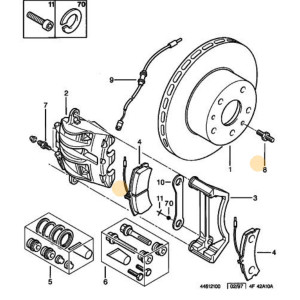 JEU DE 4 PLAQUETTES FREIN AV Citroën JUMPER - 425227