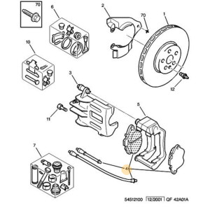 JEU DE 4 PLAQUETTES FREIN AV Citroën JUMPY I & II, EVASION - 425454