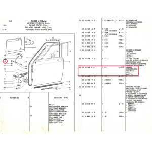 EMBASE RETROVISEUR Citroën GS/GSA - GX 65 488 01 B