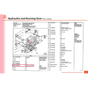 Conduite de retour Correcteur de hauteur avant vers faisceau de retour Citroën CX - 5473162