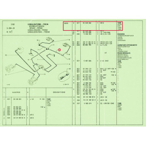 TUBE HYDR. ARG Citroën GS/GSA, GSA - 95538068