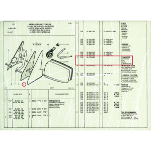 ÉTANCHÉITÉ RÉTROVISEUR EXT Citroën BX - 95573069