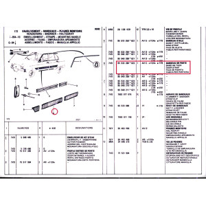 BANDEAU DE PORTE Citroën Visa - 95 533 260