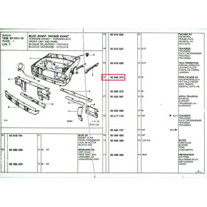 DEMI-FACADE AVANT Citroën BX - 95 630 374