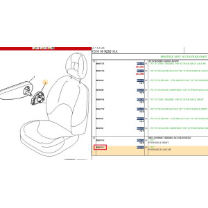 MECANISME VERROU ACCOUD SIEGE Citroën XSARA PICASSO - 8969VC