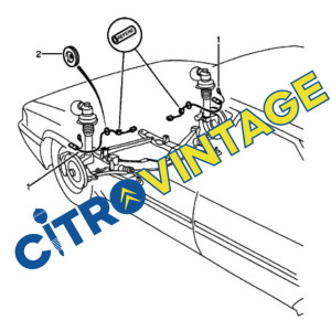 95637364 - Faisceau d'usure de frein Citroën BX -Freins, Commande de frein - référence : 95637364-OE