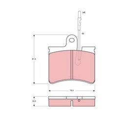 95650995 - JEU DE PLAQUETTES DE FREIN AV GSA -Freins, Commande de frein - référence : 95650995-OE