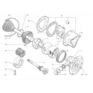 DX37399 - SOUFFLET DE CARDAN COTE ROUE CITROEN DS 1965 -1974 -Essieux, Suspension, Hydraulique - référence : DX37399-CV