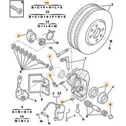95590798 - Nécéssaire étanchéité piston de frein AV -Freins, Commande de frein - référence : 95590798-OE