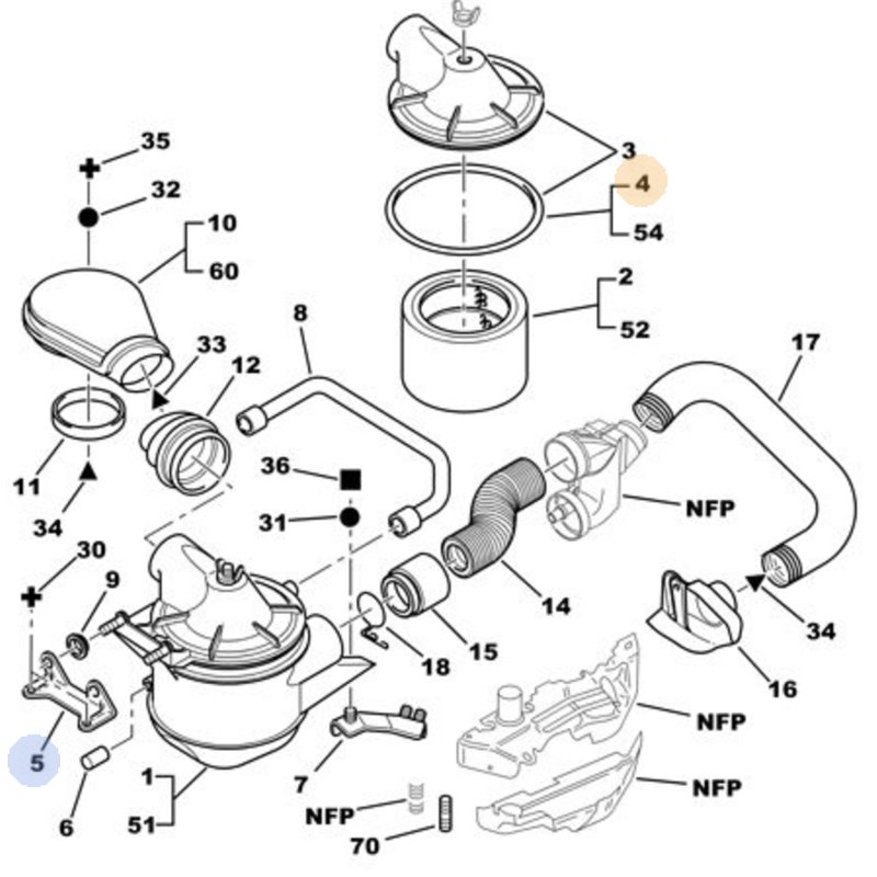 95589130 - Joint couvercle filtre à air -Organes extérieurs au moteur - référence : 95589130-OE