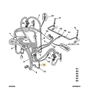 7905026851 - TUBE HYDRAULIQUE -Essieux, Suspension, Hydraulique - référence : 7905026851-OE