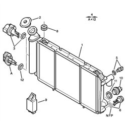 96029201- Radiateur d'eau -Organes extérieurs au moteur - référence : 96029201-OE