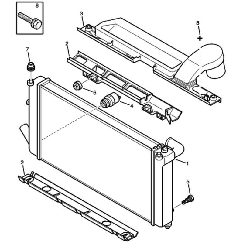95635181 - Radiateur d'eau BX TD -Refroidissement - référence : 95635181-OE