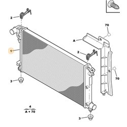 1331NQ - Radiateur d'eau -Organes extérieurs au moteur - référence : 1331NQ-OE