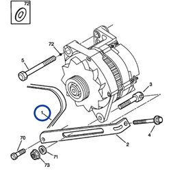 95612377 - Courroie alternateur BX SPORT -Alternateur, courroies - référence : 95612377-OE