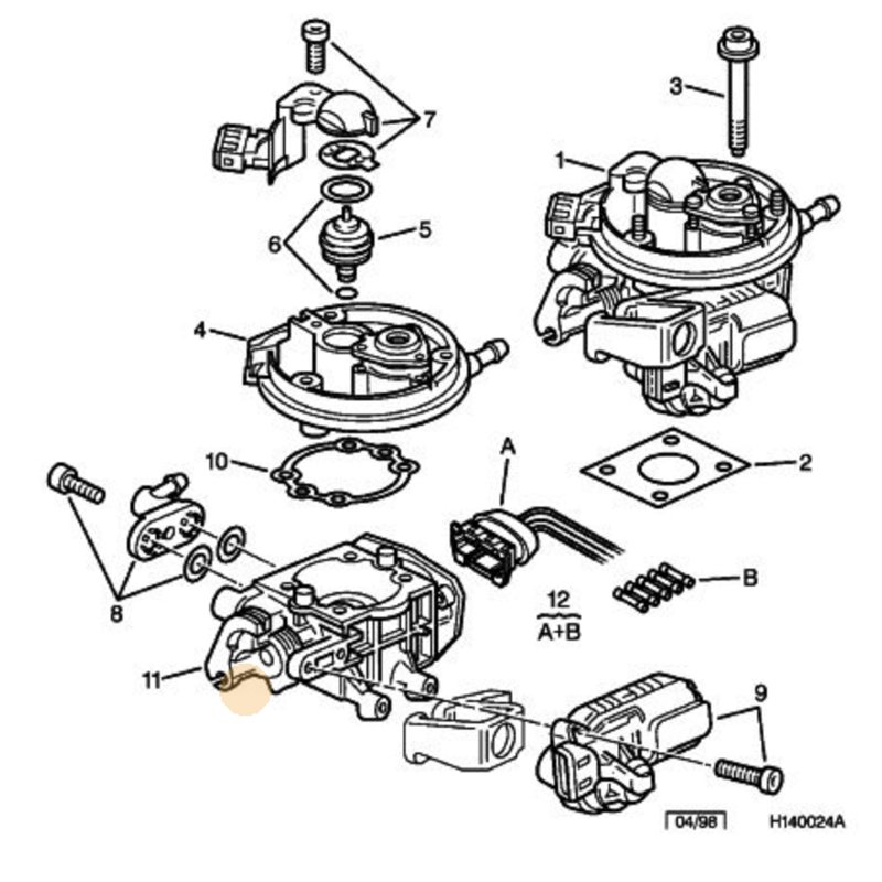 1920X5 - Corps injection monopoint 0438201507 -Moteur, Boite de vitesses - référence : 1920X5-OE