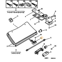 95656402 - Ensemble de retenue de tablette -Intérieur - référence : 95656402-OE