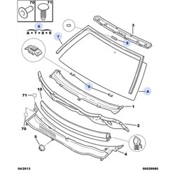 95668926 - Ensemble de vitre de pare-brise -Carrosserie - référence : 95668926-OE