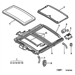 95669001 - Toit ouvrant Xantia -Carrosserie - référence : 95669001-OE