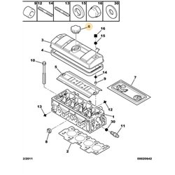 025864 - Bouchon remplissage huile moteur -Moteur, Boite de vitesses - référence : 025864-OE