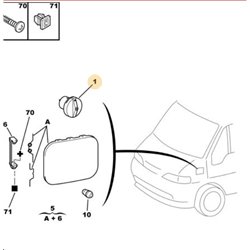 1508G3 - Bouchon remplissage carburant -Carrosserie - référence : 1508G3-OE