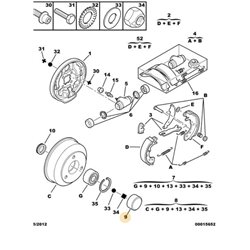 374032 - Bouchon de moyeu de roue -Freins, Commande de frein - référence : 374032-OE