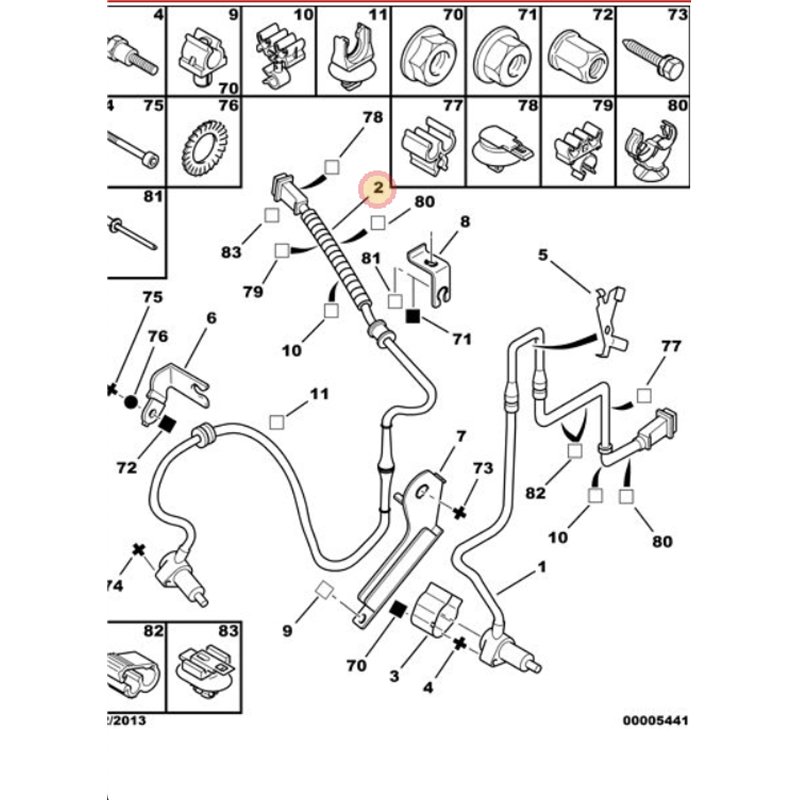 454562 - Capteur ABR de roue -Freins, Commande de frein - référence : 454562-OE