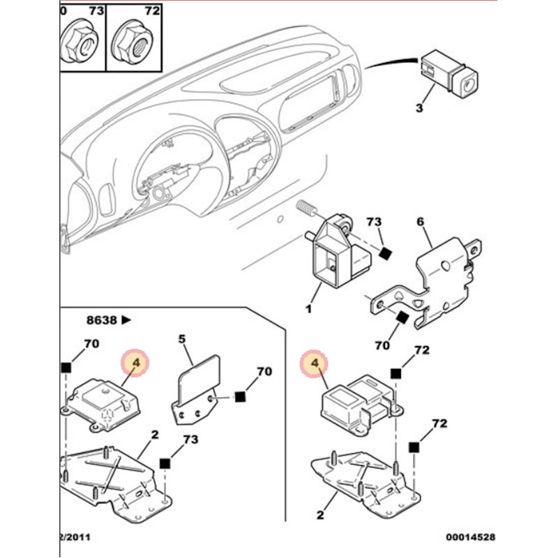 6556HQ - Boitier commande sac gonflable -Carrosserie - référence : 6556HQ-OE