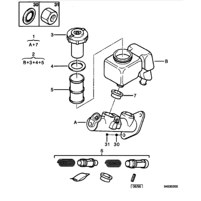95559548 - Corps réservoir liquide de frein -Freins, Commande de freins - référence : 95559548-OE