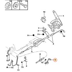 471218 - Guide câble de frein secondaire droit -Freins, Commande de frein - référence : 471218-OE