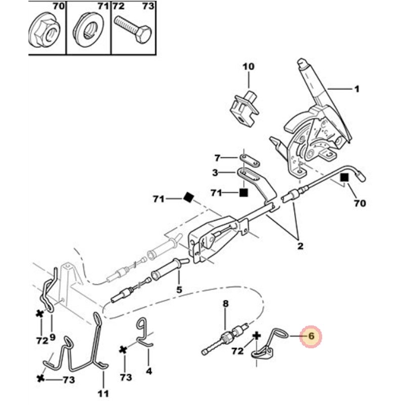 471218 - Guide câble de frein secondaire droit -Freins, Commande de frein - référence : 471218-OE
