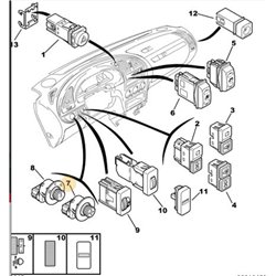 6552TJ - Contacteur commande de retro conducteur -Tableau de bord, éclairage, signalisation - référence : 6552TJ-OE