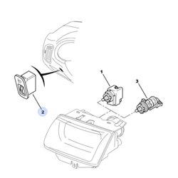 6552YL - Commande de réglage projecteur -Tableau de bord, éclairage, signalisation - référence : 6552YL-OE