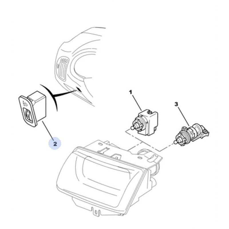6552YL - Commande de réglage projecteur -Tableau de bord, éclairage, signalisation - référence : 6552YL-OE