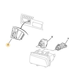 6552YP - Commande de réglage projecteur -Tableau de bord, éclairage, signalisation - référence : 6552YP-OE