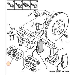 444879 - Necessaire piston d'étrier AV -Freins, Commande de frein - référence : 444879-OE