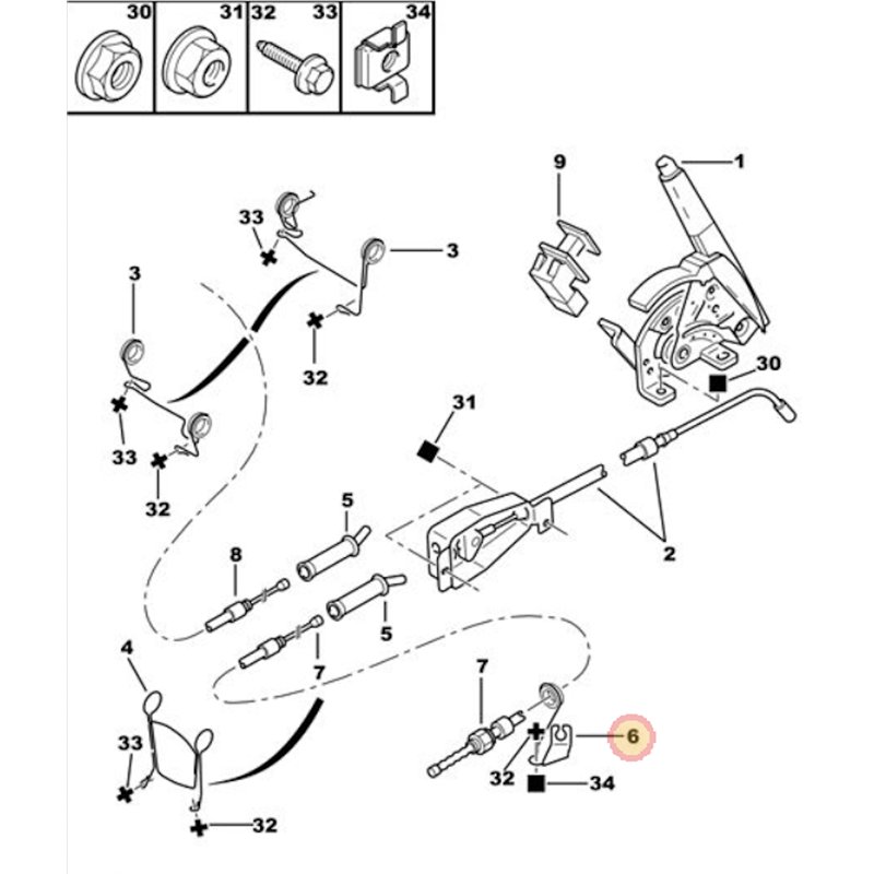 471217 - Guide câble de frein secondaire gauche -Freins, Commande de frein - référence : 471217-OE