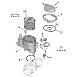 1906A9 - FILTRE A GASOIL -Organes extérieurs au moteur - référence : 1906A9-OE