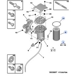 1614157280 - FILTRE A GASOIL JUMPER 3 -Organes extérieurs au moteur - référence : 1614157280-OE