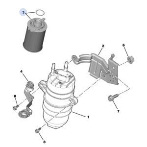 1638149580 - FILTRE A GASOIL JUMPER 3 -Organes extérieurs au moteur - référence : 1638149580-OE