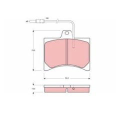 95648537 - JEU DE PLAQUETTES DE FREIN AV -Freins, Commande de freins - référence : 95648537-VALEO