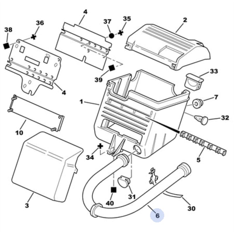 96039554 - TUYAU D’ENTREE D’AIR -Organes extérieurs au moteur - référence : 96039554-OE