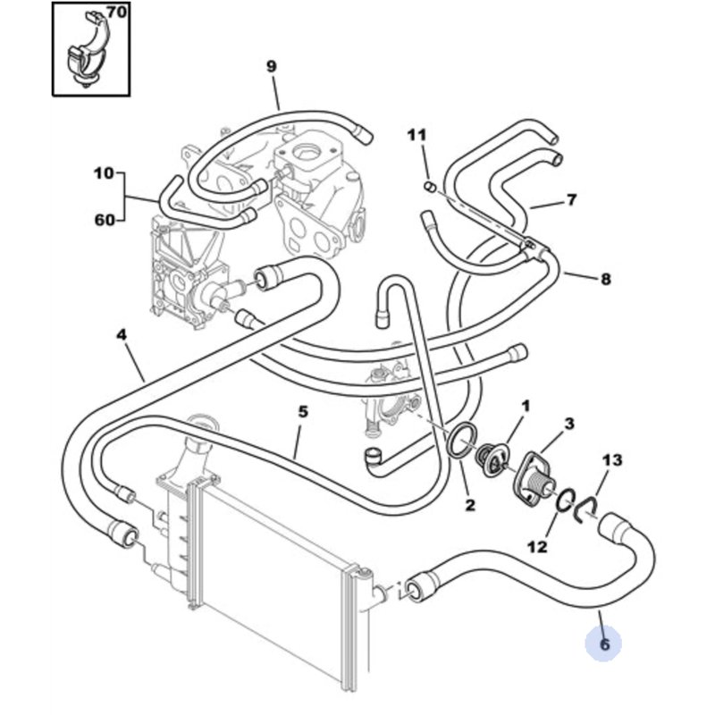 96004956 - RACCORD EAU MOTEUR -Refroidissement - référence : 96004956-OE