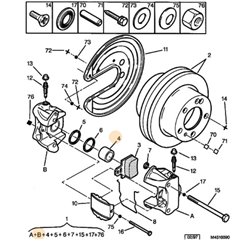 96025616 - PISTON D'ETRIER DE FREIN XM - XANTIA -Freins, Commande de freins - référence : 96025616-OE