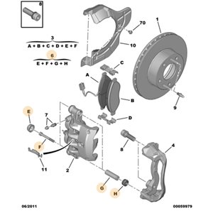 443939 - JEU DE COLONNETTES ETRIER JUMPER -Freins, Commande de frein - référence : 443939-OE
