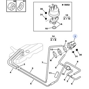 91539545 - POMPE A ESSENCE BX 16 - 19 -Allimentation - référence : 91539545-OE