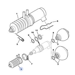 527233 - PARE POUSSIERE CYLINDRE DE SUSPENSION AR. XANTIA -Essieux, Suspension, Hydraulique - référence : 527233-OE