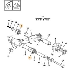 26207049 - Roulement bras de suspension Citroën BX 4x4, XANTIA BREAK, XM BREAK